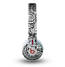 The Black & White Mirrored Floral Pattern V2 Skin for the Beats by Dre Mixr Headphones