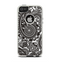 The Black & White Paisley Pattern V1 Apple iPhone 5-5s Otterbox Commuter Case Skin Set