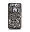 The Black & White Paisley Pattern V1 Apple iPhone 6 Otterbox Defender Case Skin Set