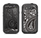 The Black & White Paisley Pattern V1 Samsung Galaxy S3 LifeProof Fre Case Skin Set