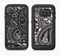 The Black & White Paisley Pattern V1 Full Body Samsung Galaxy S6 LifeProof Fre Case Skin Kit
