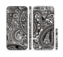 The Black & White Paisley Pattern V1 Sectioned Skin Series for the Apple iPhone 6s Plus