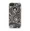 The Black & White Pasiley Pattern Apple iPhone 5-5s Otterbox Commuter Case Skin Set