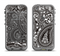 The Black & White Pasiley Pattern Apple iPhone 5c LifeProof Fre Case Skin Set