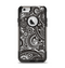 The Black & White Pasiley Pattern Apple iPhone 6 Otterbox Commuter Case Skin Set