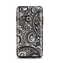 The Black & White Pasiley Pattern Apple iPhone 6 Plus Otterbox Symmetry Case Skin Set