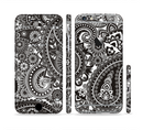 The Black & White Pasiley Pattern Sectioned Skin Series for the Apple iPhone 6s Plus
