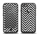 The Black & White Sharp Chevron Pattern Apple iPhone 6/6s LifeProof Fre Case Skin Set