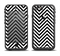 The Black & White Sharp Chevron Pattern Apple iPhone 6/6s Plus LifeProof Fre Case Skin Set
