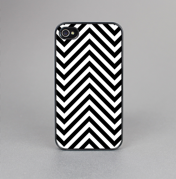 The Black & White Sharp Chevron Pattern Skin-Sert for the Apple iPhone 4-4s Skin-Sert Case