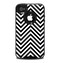 The Black & White Sharp Chevron Pattern Skin for the iPhone 4-4s OtterBox Commuter Case