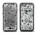 The Black & White Technology Icon Apple iPhone 6/6s LifeProof Fre Case Skin Set