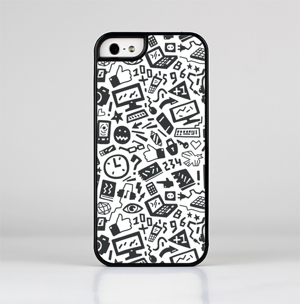The Black & White Technology Icon Skin-Sert Case for the Apple iPhone 5/5s