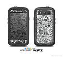 The Black & White Technology Icon Skin For The Samsung Galaxy S3 LifeProof Case