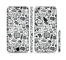 The Black & White Technology Icon Sectioned Skin Series for the Apple iPhone 6/6s Plus