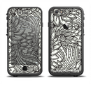 The Black & White Vector Floral Connect Apple iPhone 6/6s LifeProof Fre Case Skin Set