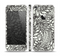 The Black & White Vector Floral Connect Skin Set for the Apple iPhone 5