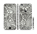 The Black & White Vector Floral Connect Sectioned Skin Series for the Apple iPhone 6/6s Plus