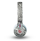 The Black & White Vector Floral Connect Skin for the Beats by Dre Mixr Headphones