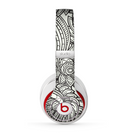 The Black & White Vector Floral Connect Skin for the Beats by Dre Studio (2013+ Version) Headphones