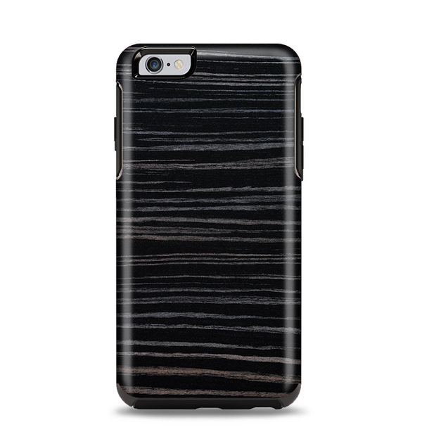 The Black Wood Texture Apple iPhone 6 Plus Otterbox Symmetry Case Skin Set