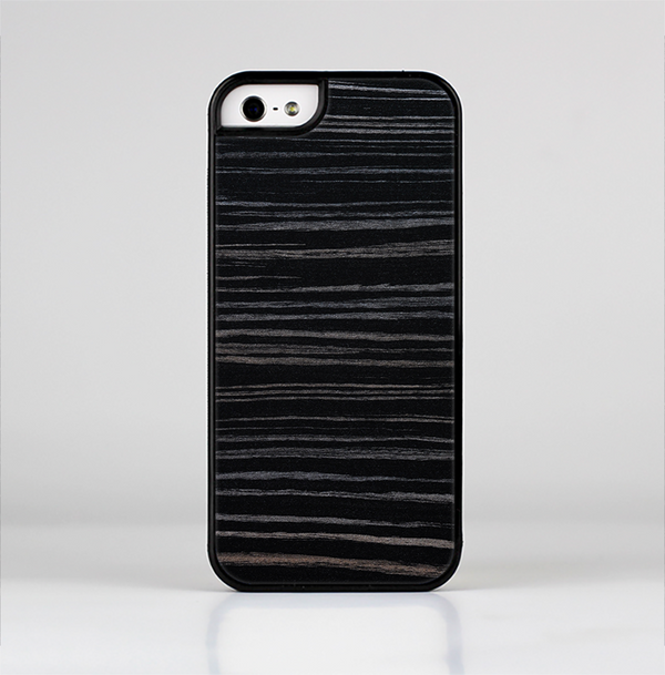 The Black Wood Texture Skin-Sert Case for the Apple iPhone 5/5s