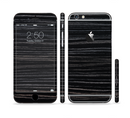 The Black Wood Texture Sectioned Skin Series for the Apple iPhone 6s Plus