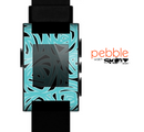 The Black & Vector Subtle Blues Pattern Skin for the Pebble SmartWatch