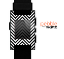 The Black & White Sharp Chevron Pattern Skin for the Pebble SmartWatch