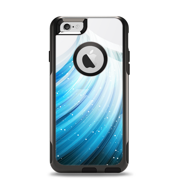The Black and Blue Highlighted HD Wave Apple iPhone 6 Otterbox Commuter Case Skin Set