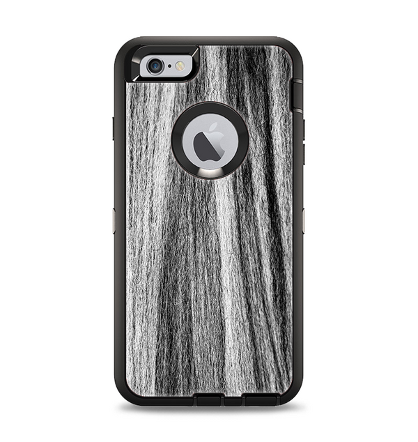 The Black and Grey Frizzy Texture Apple iPhone 6 Plus Otterbox Defender Case Skin Set