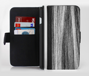 The Black and Grey Frizzy Texture Ink-Fuzed Leather Folding Wallet Credit-Card Case for the Apple iPhone 6/6s, 6/6s Plus, 5/5s and 5c