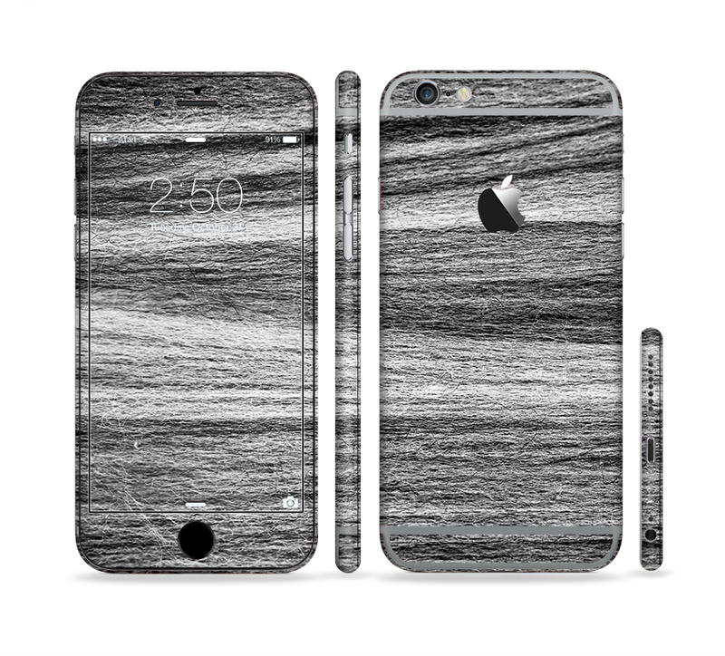 The Black and Grey Frizzy Texture Sectioned Skin Series for the Apple iPhone 6s