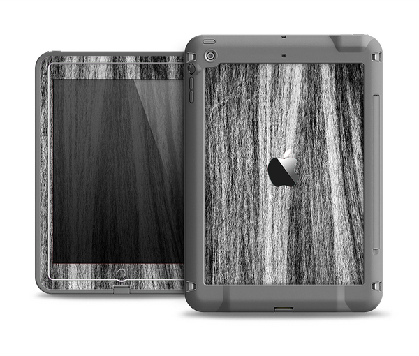 The Black and Grey Frizzy Texture Apple iPad Mini LifeProof Fre Case Skin Set