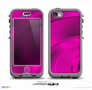 The Black and Hot Pink Wavy Surface Skin for the iPhone 5c nüüd LifeProof Case