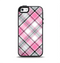 The Black and Pink Layered Plaid V5 Apple iPhone 5-5s Otterbox Symmetry Case Skin Set
