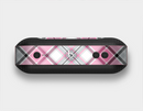 The Black and Pink Layered Plaid V5 Skin Set for the Beats Pill Plus