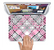 The Black and Pink Layered Plaid V5 Skin Set for the Apple MacBook Air 11"