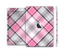 The Black and Pink Layered Plaid V5 Skin Set for the Apple iPad Mini 4