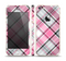 The Black and Pink Layered Plaid V5 Skin Set for the Apple iPhone 5s