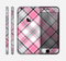 The Black and Pink Layered Plaid V5 Skin for the Apple iPhone 6