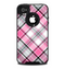 The Black and Pink Layered Plaid V5 Skin for the iPhone 4-4s OtterBox Commuter Case