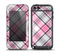 The Black and Pink Layered Plaid V5 Skin for the iPod Touch 5th Generation frē LifeProof Case