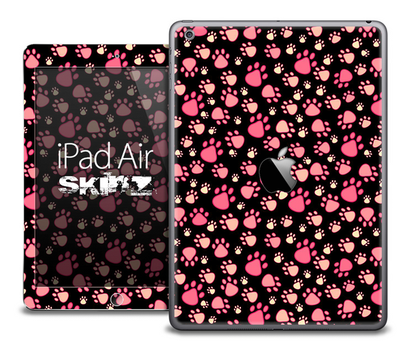 The Black and Pink Paws Skin for the iPad Air