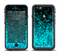 The Black and Turquoise Unfocused Sparkle Print Apple iPhone 6 LifeProof Fre Case Skin Set