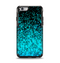 The Black and Turquoise Unfocused Sparkle Print Apple iPhone 6 Otterbox Symmetry Case Skin Set