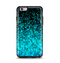 The Black and Turquoise Unfocused Sparkle Print Apple iPhone 6 Plus Otterbox Symmetry Case Skin Set