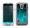 The Black and Turquoise Unfocused Sparkle Print Samsung Galaxy S5 LifeProof Fre Case Skin Set