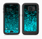 The Black and Turquoise Unfocused Sparkle Print Full Body Samsung Galaxy S6 LifeProof Fre Case Skin Kit