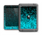 The Black and Turquoise Unfocused Sparkle Print Apple iPad Mini LifeProof Nuud Case Skin Set